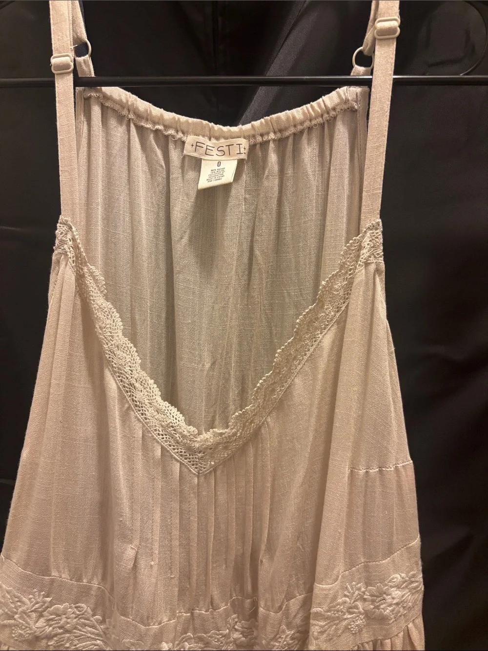 torrid Ivory Lace-Trim Tiered Mini Dress - Picture 5 of 5